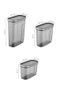 Hermia BNMSRGAR03-1227 Set de Cajas de Almacenaje de Plástico Sin BPA, Antracita, Incluye 1 Pieza (2700 ml) y 2 Piezas (1250 ml)