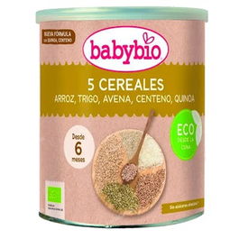 BABYBIO 5 Cereales Quinoa Centeno Avena 6 Meses 220g Bio
