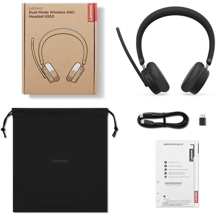 Lenovo 6550 Dual-Mode Wireless ANC Headset USB-C Teams