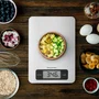 Grunkel BC-COOKXT Báscula de Cocina Electrónica Acero Inoxidable hasta 5kg, Precisión 1g, Función Tara, Pantalla LCD, Unidades g/ml/lb-oz/fl-oz, Encimera Rectangular