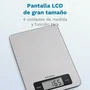 Grunkel Báscula de cocina electrónica BC-COOKXT plata hasta 5kg