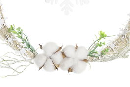 DKD Home Decor Decoración Colgante Navidad Blanco Natural Led Metal 2 x 30 x 30 cm (4 Unidades)