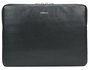 Mobilis PURE SLEEVE Funda para Portátil 35.6 cm (14") - Color Negro Plata, Imitación Piel, Compatible con Cualquier Marca