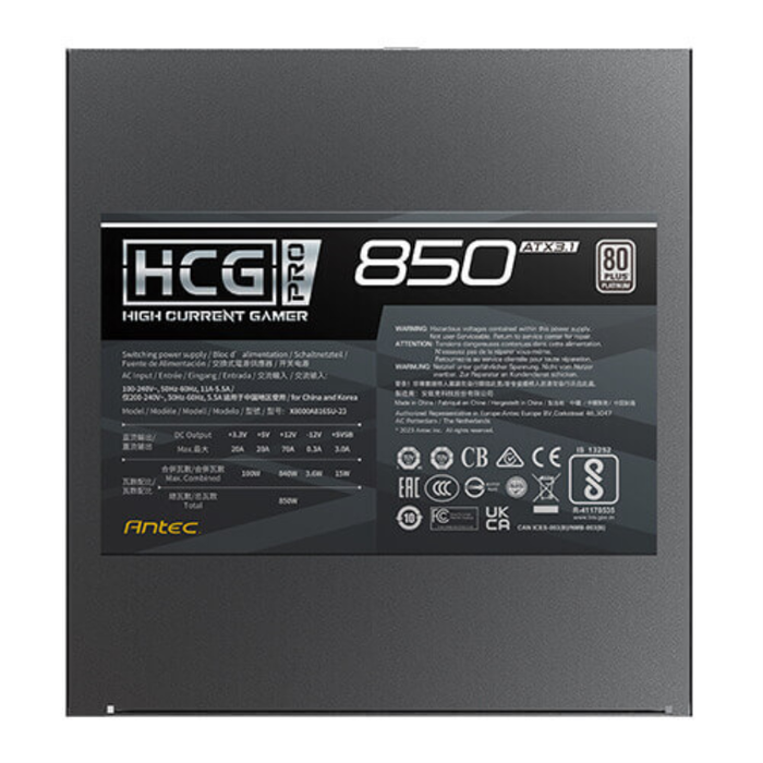 Antec HCG850 PRO Platinum ATX 3.1 Fuente de Alimentación 850 W Negro