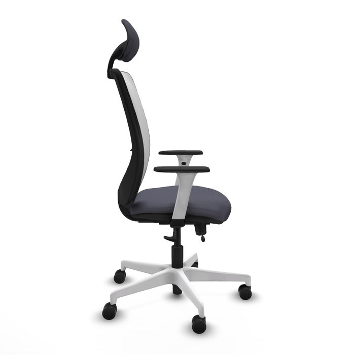 PIQUERAS Y CRESPO Silla de oficina Zulema con mecanismo Sincro/Traslack, Gris oscuro y Blanco PIQUERAS Y CRESPO Silla de oficina Zulema con mecanismo Sincro/Traslack, Gris oscuro y Blanco