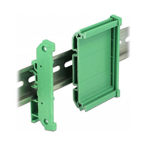 DeLOCK 65989 Soporte de placa para riel DIN (72 mm) Verde