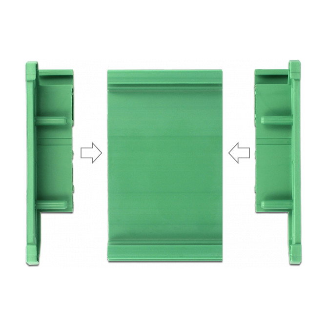 DeLOCK 65989 Soporte de placa para riel DIN (72 mm) Verde