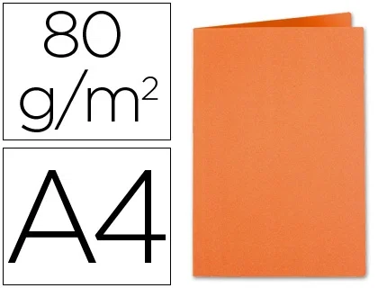 Exacompta Subcarpeta papel DIN A4 naranja, 80 g/m², Certificado PEFC, 210x297 mm Exacompta Subcarpeta papel DIN A4 naranja, 80 g/m², Certificado PEFC, 210x297 mm