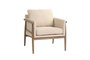 DKD Home Decor Sillón de Fresno Tapizado Decapé Blanco y Natural