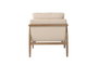DKD Home Decor Sillón de Fresno Tapizado Decapé Blanco y Natural