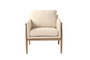 DKD Home Decor Sillón de Fresno Tapizado Decapé Blanco y Natural