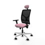 PIQUERAS Y CRESPO Silla de oficina Motilla Rosa y Negro con Mecanismo Sincro/Traslack