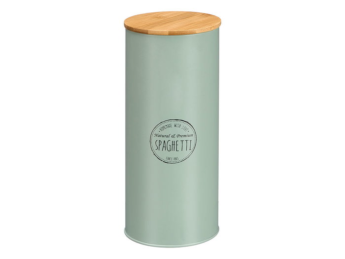 Kinvara Tarro Alto para Espagueti con Tapa de Bambú Verde Menta Kinvara Tarro Alto para Espagueti con Tapa de Bambú Verde Menta