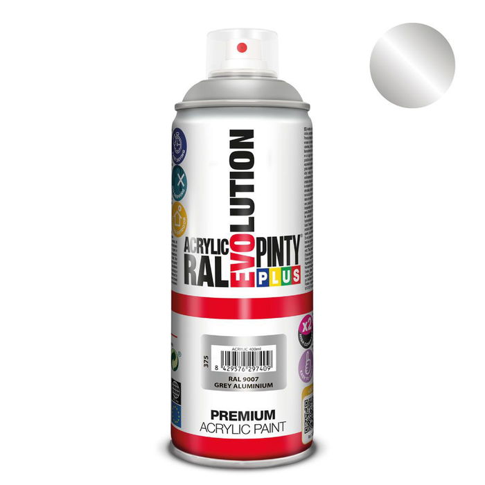 Pinty Plus Pintura Spray Acrílica Evolution 520 cc RAL 9007 Grey Aluminium