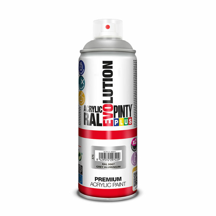 Pinty Plus Pintura acrílica spray evolution 520 cc ral 9007 grey aluminium