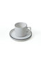 Hermia X00019023 Juego de tazas de té de cerámica en blanco mate (6 piezas)