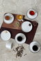 Hermia X00019023 Juego de tazas de té de cerámica en blanco mate (6 piezas)