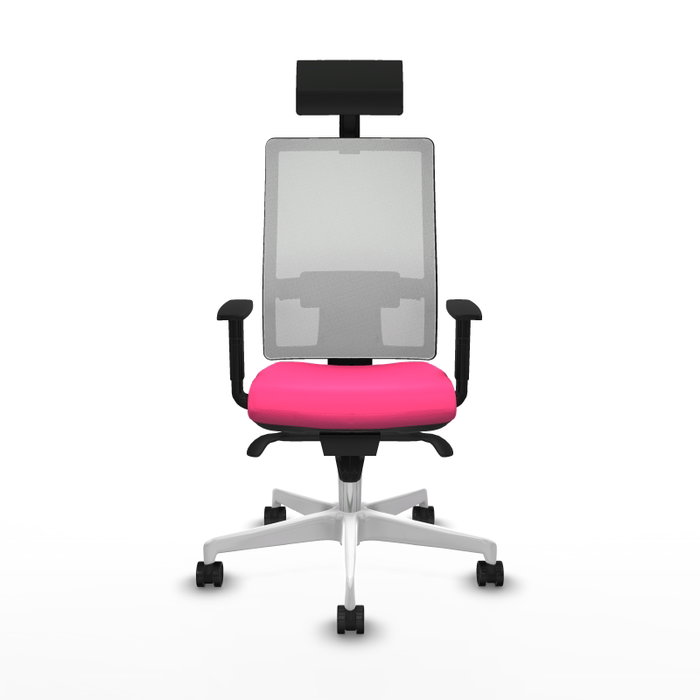 PIQUERAS Y CRESPO Silla de oficina Horna Rosa y Blanco