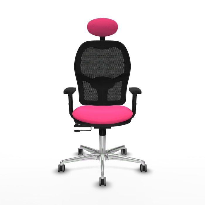 PIQUERAS Y CRESPO Silla de oficina Jorquera Rosa y Negro