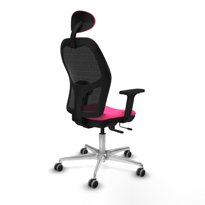 PIQUERAS Y CRESPO Silla de oficina Jorquera Rosa y Negro
