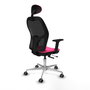 PIQUERAS Y CRESPO Silla de oficina Jorquera Rosa y Negro