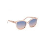 Guess Gafas GU7877 57B - Gafas de Sol para Mujer - Forma Redonda, Montura Beige, Cristales Humo, 56 mm, 135 mm