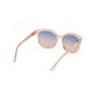 Guess Gafas GU7877 57B - Gafas de Sol para Mujer - Forma Redonda, Montura Beige, Cristales Humo, 56 mm, 135 mm