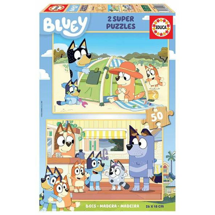 Educa Puzzle de Madera Bluey 2X50 piezas Educa Puzzle de Madera Bluey 2X50 piezas