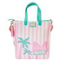 Loungefly Bolso Tote + Monedero Vacation Style Minnie Disney de Piel Vegana con Herrajes Dorados 27.5x32.5x10cm