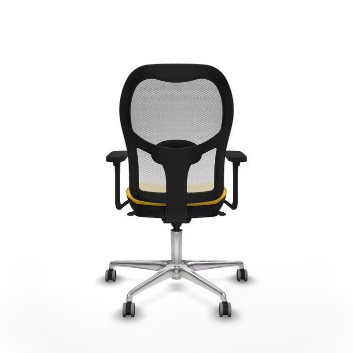PIQUERAS Y CRESPO Silla de oficina Jorquera con mecanismo Sincro, Amarillo y Blanco PIQUERAS Y CRESPO Silla de oficina Jorquera con mecanismo Sincro, Amarillo y Blanco