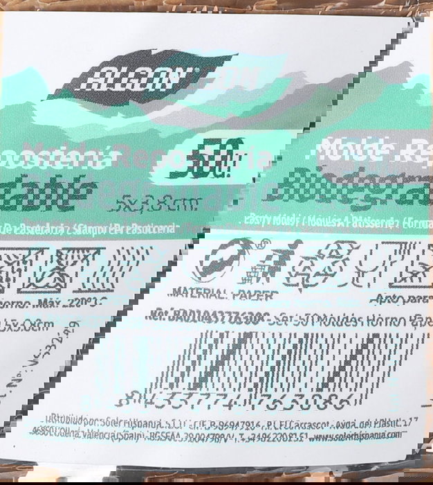 Algon Set de 50 Moldes para Horno de Papel, 5 x 3.8 cm (36 Unidades)