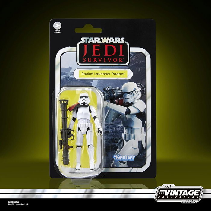 Hasbro Figura Rocket Launcher Trooper Jedi Survivor Star Wars 9,5cm Articulada con Accesorios