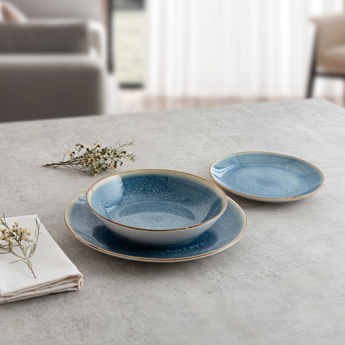 Vajilla Porcelana Aura Bidasoa 12 Piezas - 4 Personas