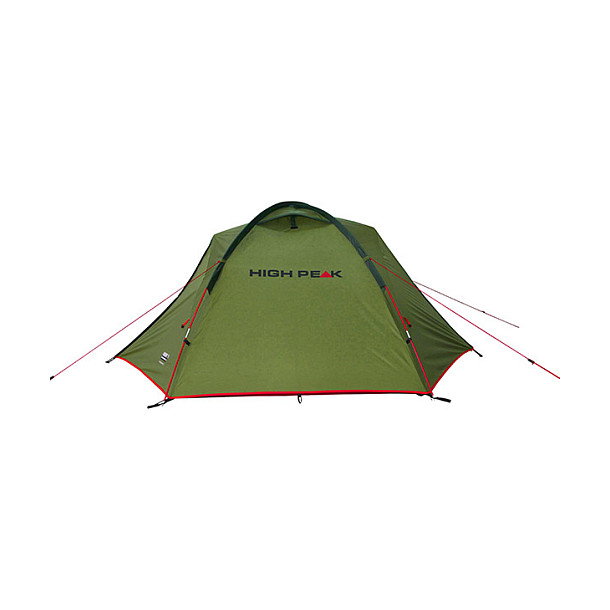High Peak Woodpecker 3 LW Tienda de cúpula/iglú para 3 personas Verde y Rojo con porche para equipaje