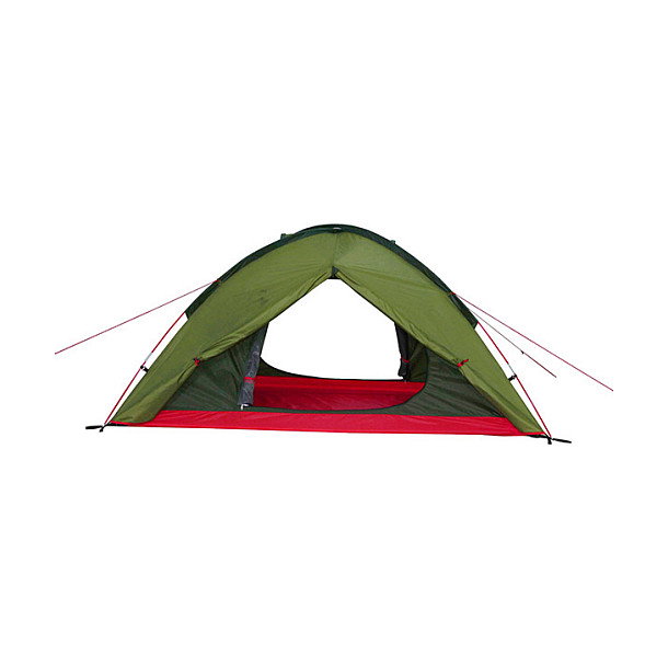 High Peak Woodpecker 3 LW Tienda de cúpula/iglú para 3 personas Verde y Rojo con porche para equipaje