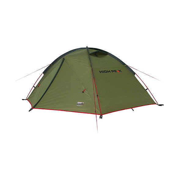 High Peak Woodpecker 3 LW Tienda de cúpula/iglú para 3 personas Verde y Rojo con porche para equipaje