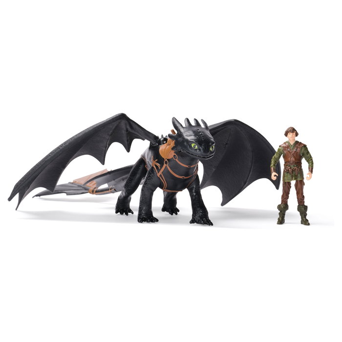 SPIN MASTER DreamWorks Dragons Pack Figura Accion Desdentao y Hipo - Figuras Articuladas de Cómo Entrenar a Tu Dragón - Juguete Niños 4+ Años