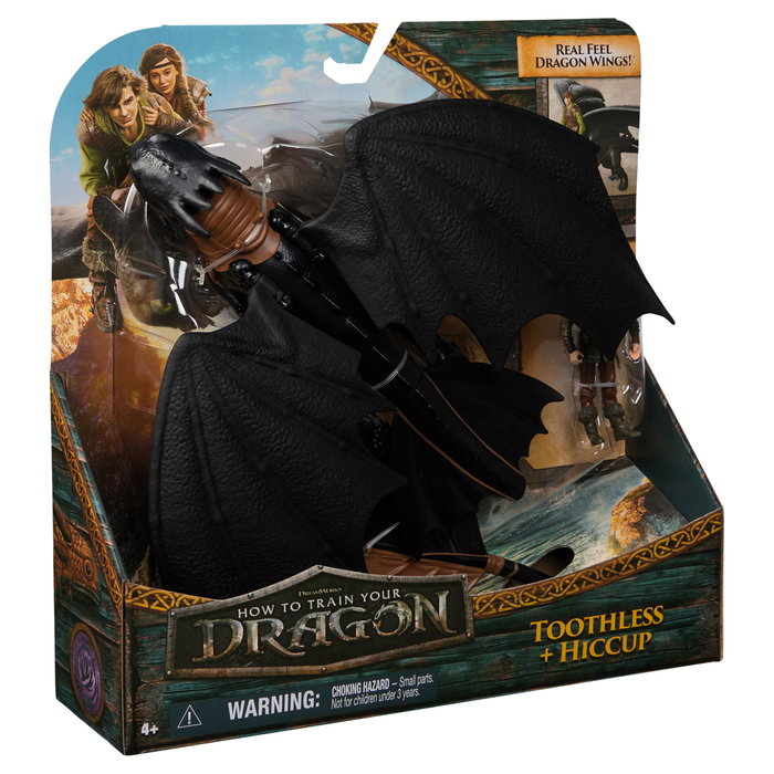 SPIN MASTER DreamWorks Dragons Pack Figura Accion Desdentao y Hipo - Figuras Articuladas de Cómo Entrenar a Tu Dragón - Juguete Niños 4+ Años