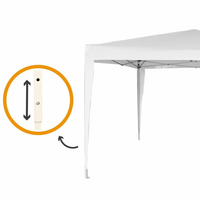 Color Baby Cenador plegable poliester blanco Aktive 300x300x250 cm