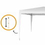 Color Baby Cenador plegable poliester blanco Aktive 300x300x250 cm