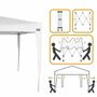 Color Baby Cenador plegable poliester blanco Aktive 300x300x250 cm
