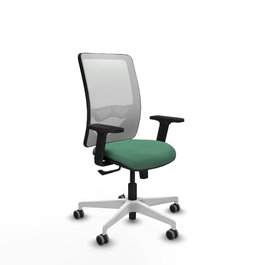 PIQUERAS Y CRESPO Silla de oficina Zulema Verde esmeralda y Blanco
