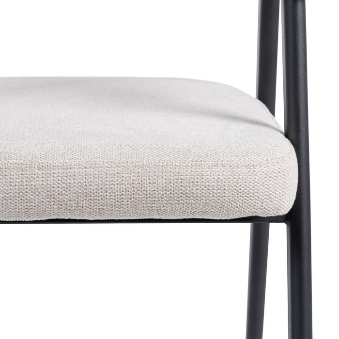 Silla Crema Tejido-Metal Salón 56 X 60 X 81 cm (Set de 2) Silla Crema Tejido-Metal Salón 56 X 60 X 81 cm (Set de 2)