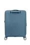 American Tourister Soundbox - Maleta de Cabina Trolley Spinner de 4 Ruedas, Carcasa Dura, 55x40x20 cm (35.5 L), Expandible, Cerradura TSA, Color Azul Piedra (Stone Blue)
