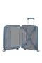 American Tourister Soundbox - Maleta de Cabina Trolley Spinner de 4 Ruedas, Carcasa Dura, 55x40x20 cm (35.5 L), Expandible, Cerradura TSA, Color Azul Piedra (Stone Blue)