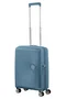 American Tourister Soundbox - Maleta de Cabina Trolley Spinner de 4 Ruedas, Carcasa Dura, 55x40x20 cm (35.5 L), Expandible, Cerradura TSA, Color Azul Piedra (Stone Blue)