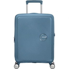 American Tourister Maleta de cabina SoundBox Spinner Azul piedra, Expandible, 55x40x20 cm