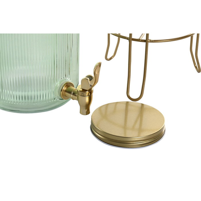 DKD Home Decor Dispensador de Bebidas de Cristal y Metal 4L Verde y Dorado DKD Home Decor Dispensador de Bebidas de Cristal y Metal 4L Verde y Dorado