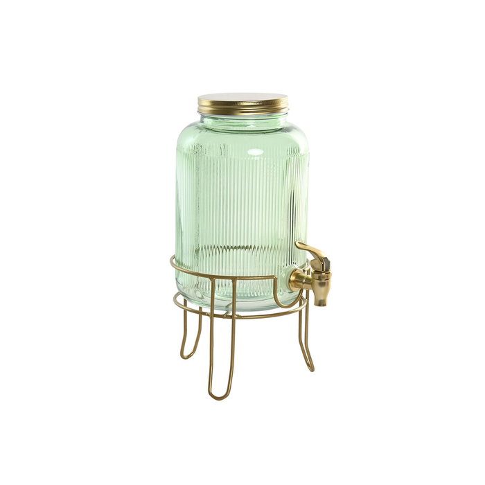 DKD Home Decor Dispensador de Bebidas de Cristal y Metal 4L Verde y Dorado DKD Home Decor Dispensador de Bebidas de Cristal y Metal 4L Verde y Dorado