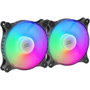 Mars Gaming Kit de 2 Ventiladores MFDUO 12cm FRGB Rainbow
